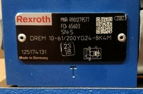Ventil R901279577 DREM10-6X/200YG24-8K4M DREM10-61/200YG24-8K4M Proportional Pressure Reducing