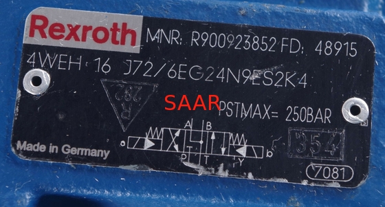 Rexroth R900923852 4 WEH 16 J 70/6 Z.B. 24N9ES2K4 4 WEH 16 J 7 Operated Directional Spool-Ventil des Pilotx/6 Z.B. 24N9ES2K4