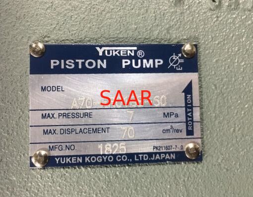 Yuken A70-FR01BS-60 A70-FR01CS-60 A70-FR01HS-60 A70-FR01KS-60 A70-LR01BS-60 A70-LR01CS-60 A70-LR01HS-60 A70-LR01KS-60