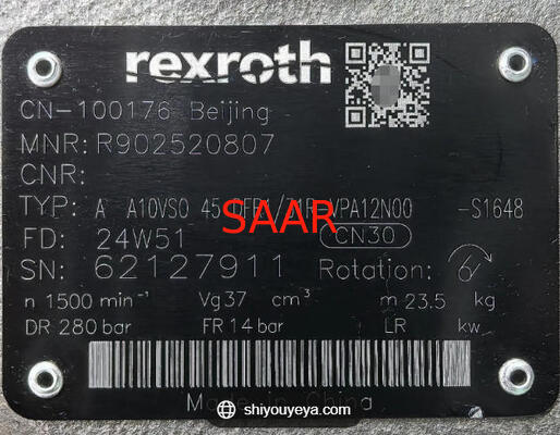 R902520807, AA10VS045DFR1/31R-VPA12N00-S1648 Rexroth A10VSO Serie Axialkolbenverstellpumpe